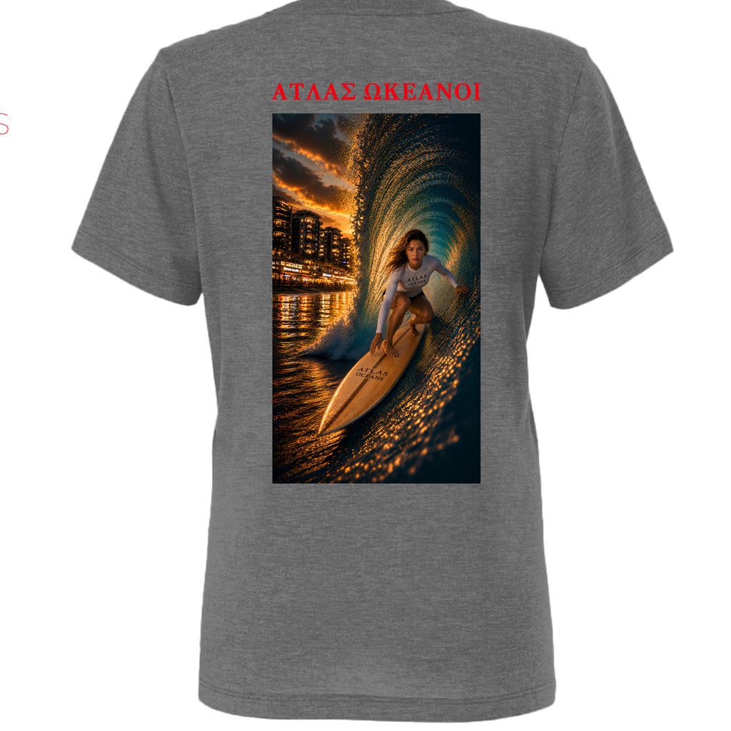 Atlas Oceans Last Set Women's Tee · Surf Grey · Back
