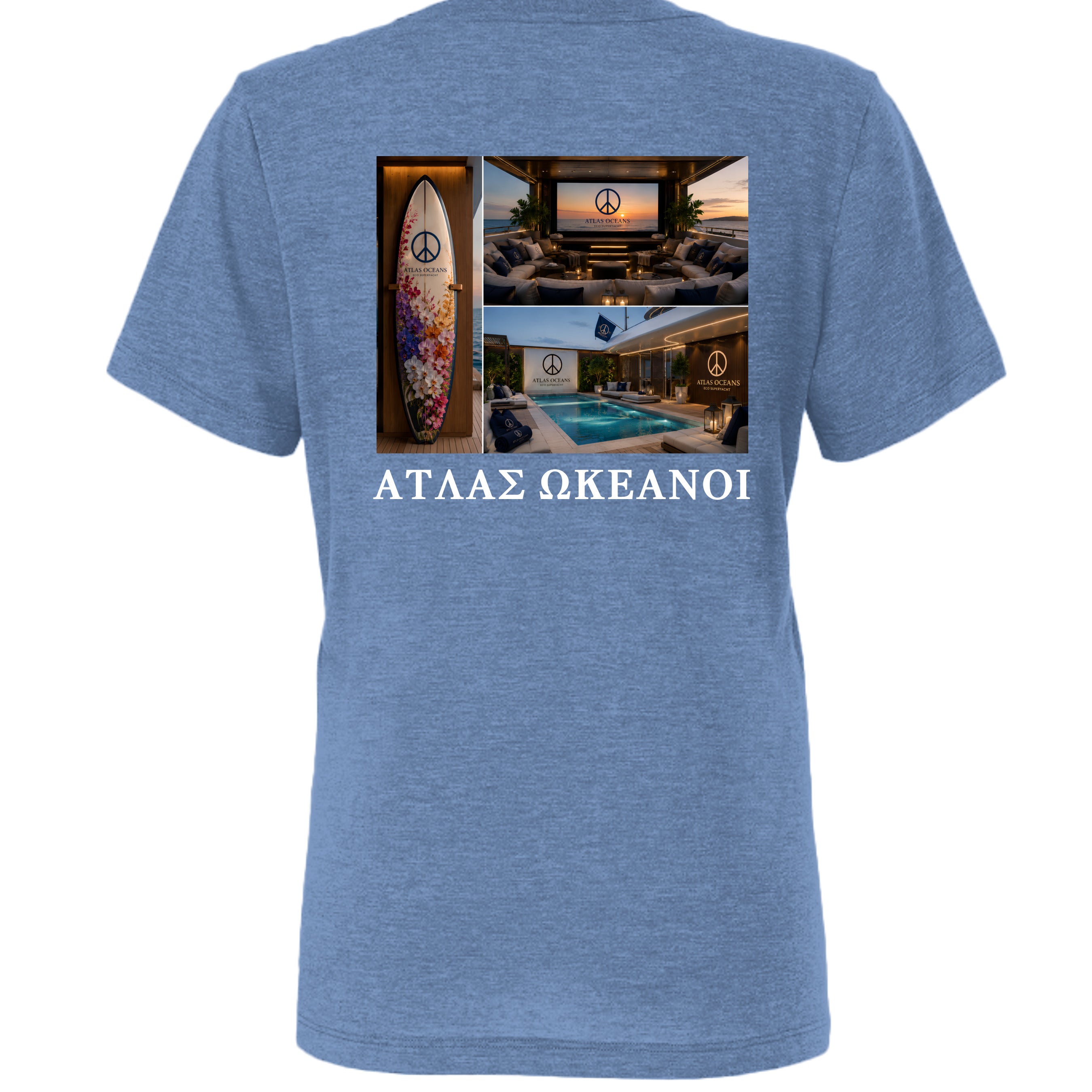 Atlas Oceans Siren Lounge Top · Marina Blue · Back