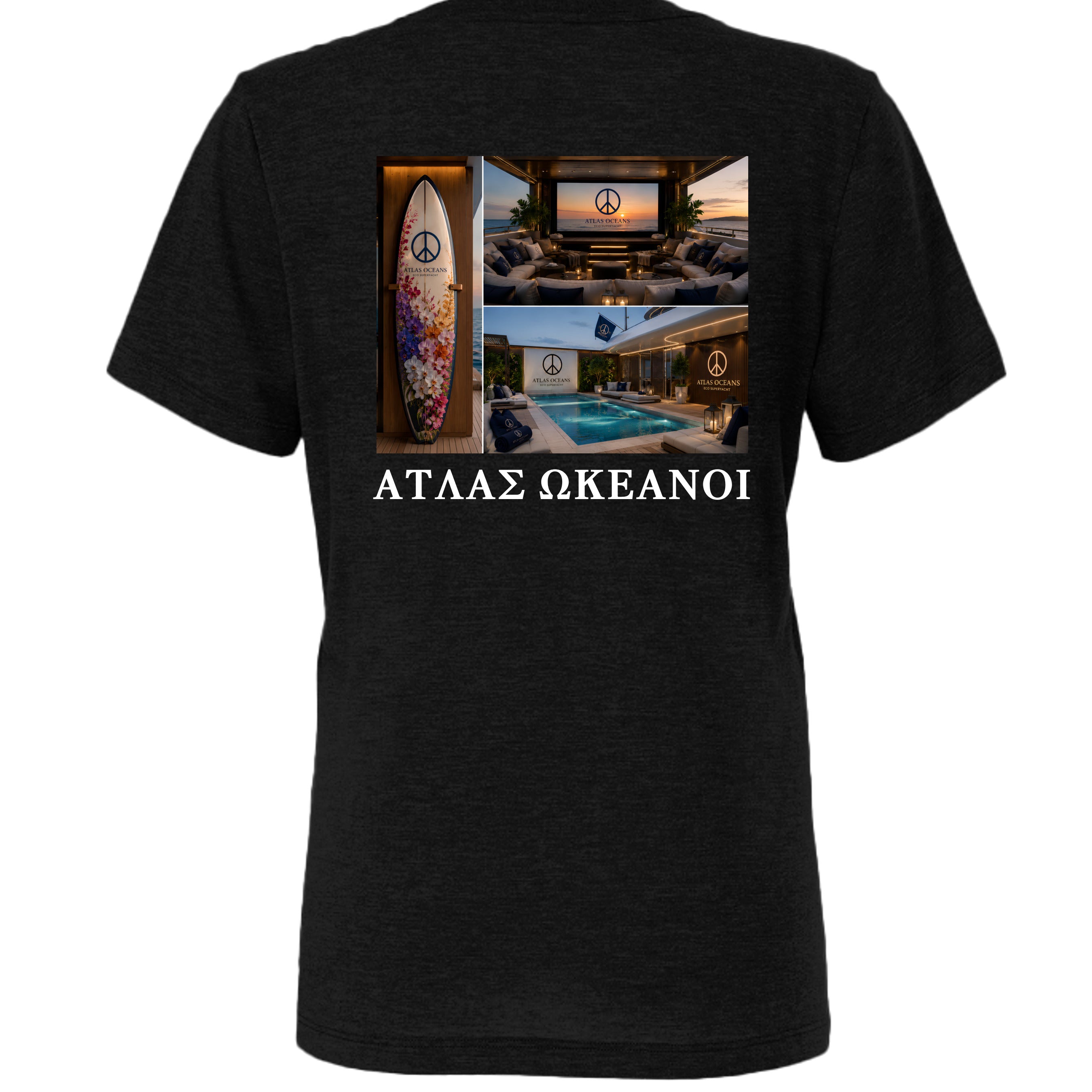 Atlas Oceans Siren Lounge Top · Midnight Black · Back
