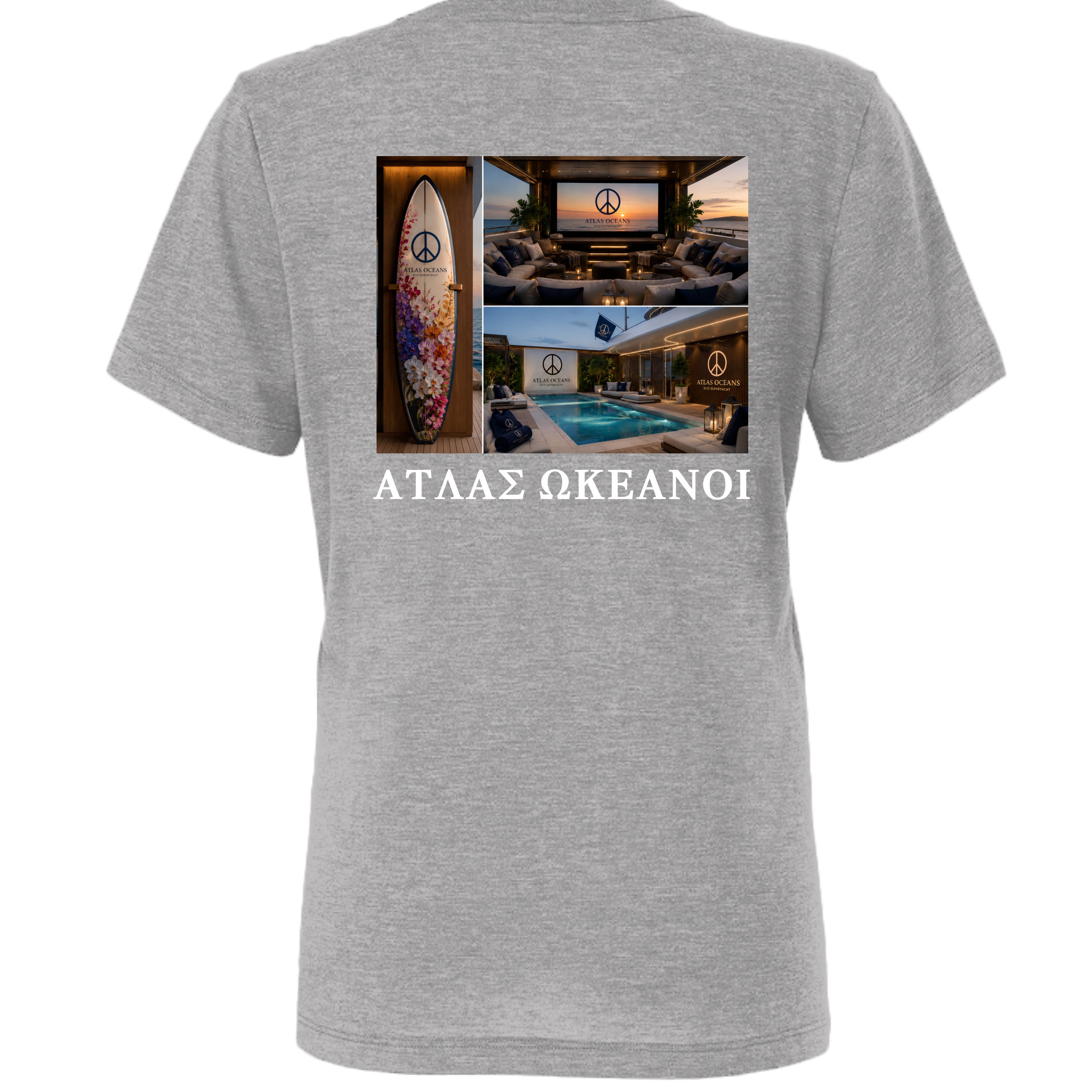 Atlas Oceans Siren Lounge Top · Seal Grey · Back