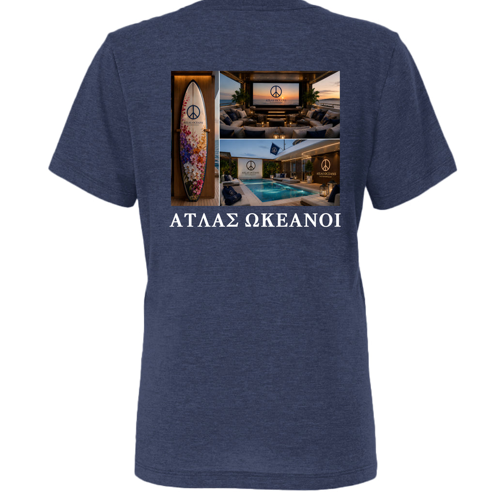 Atlas Oceans Siren Lounge Top · Deep Navy · Back
