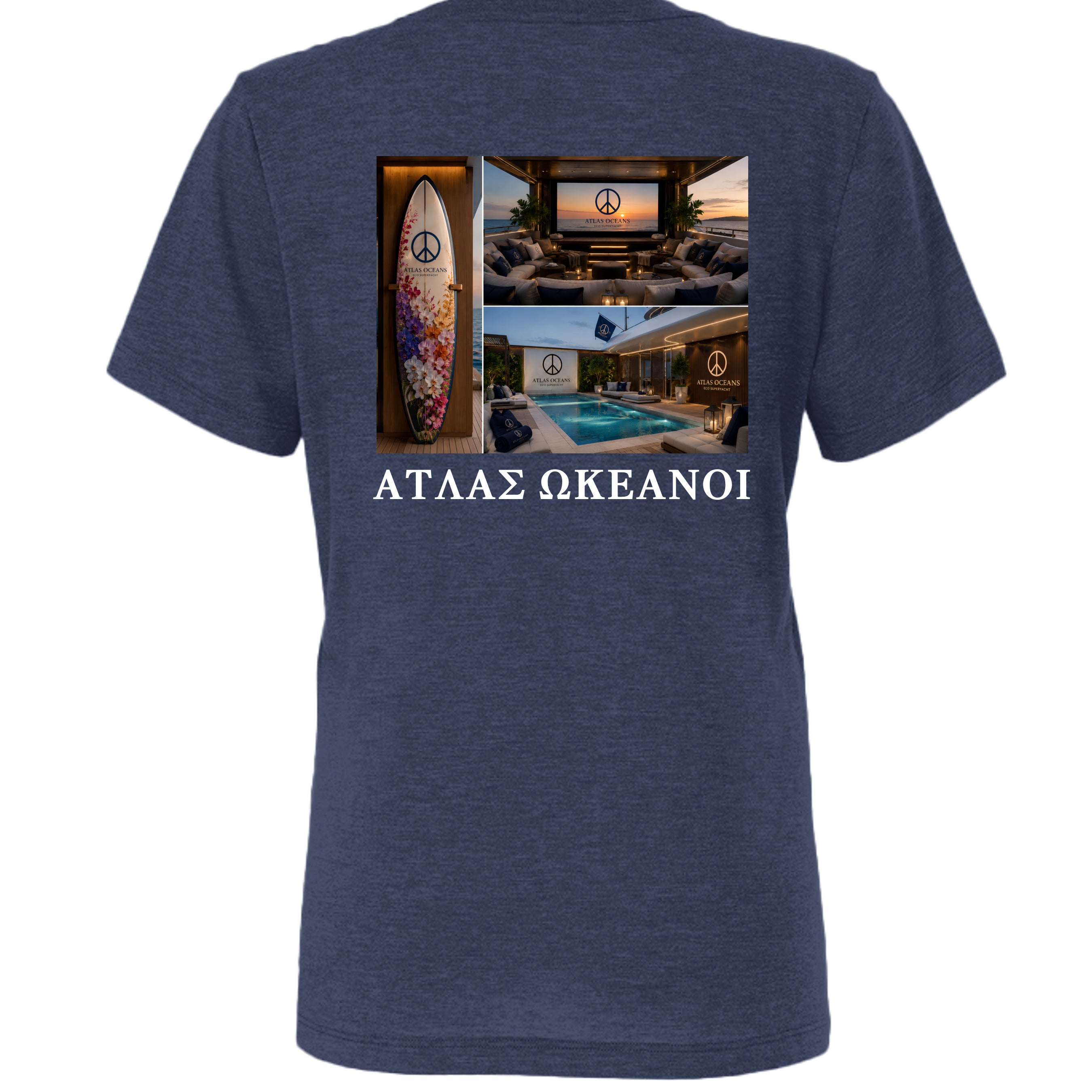 Atlas Oceans Siren Lounge Top · Deep Navy · Back