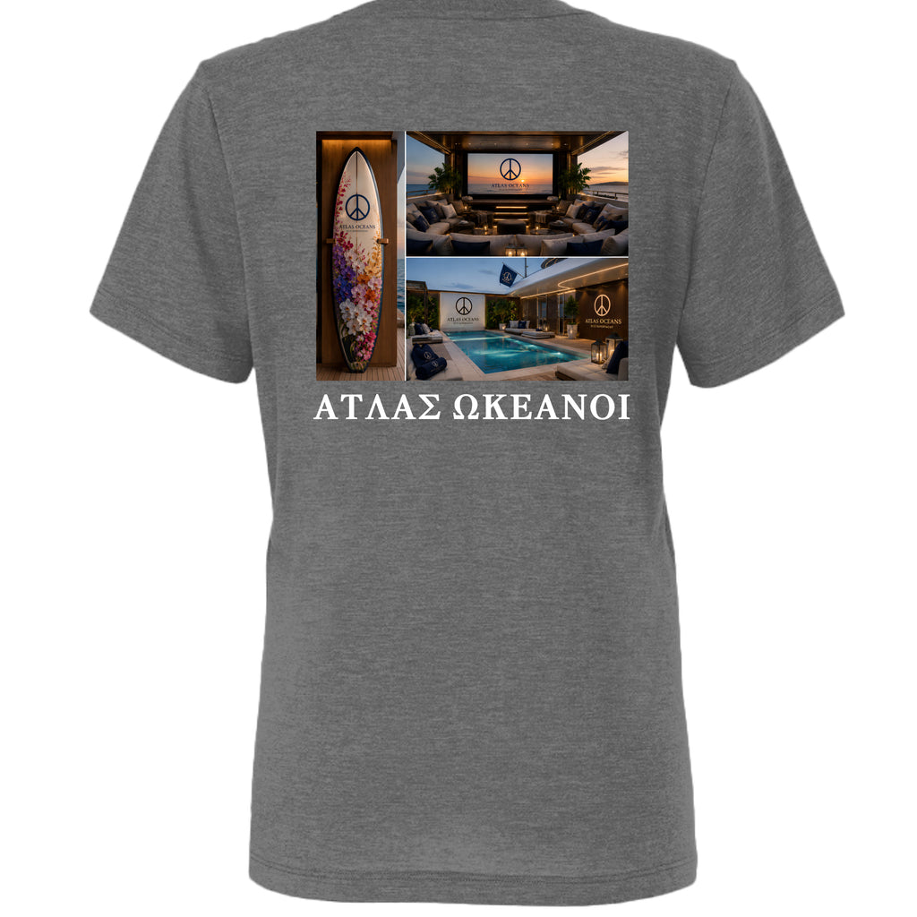 Atlas Oceans Siren Lounge Top · Slate Grey · Back