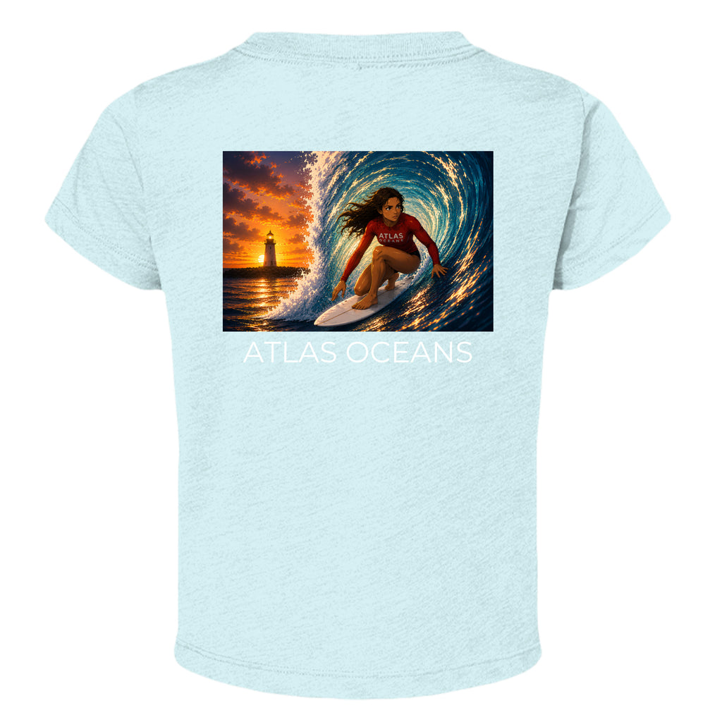 Atlas Oceans Girls Swell Toddler T-Shirt · Tide Pool · Back