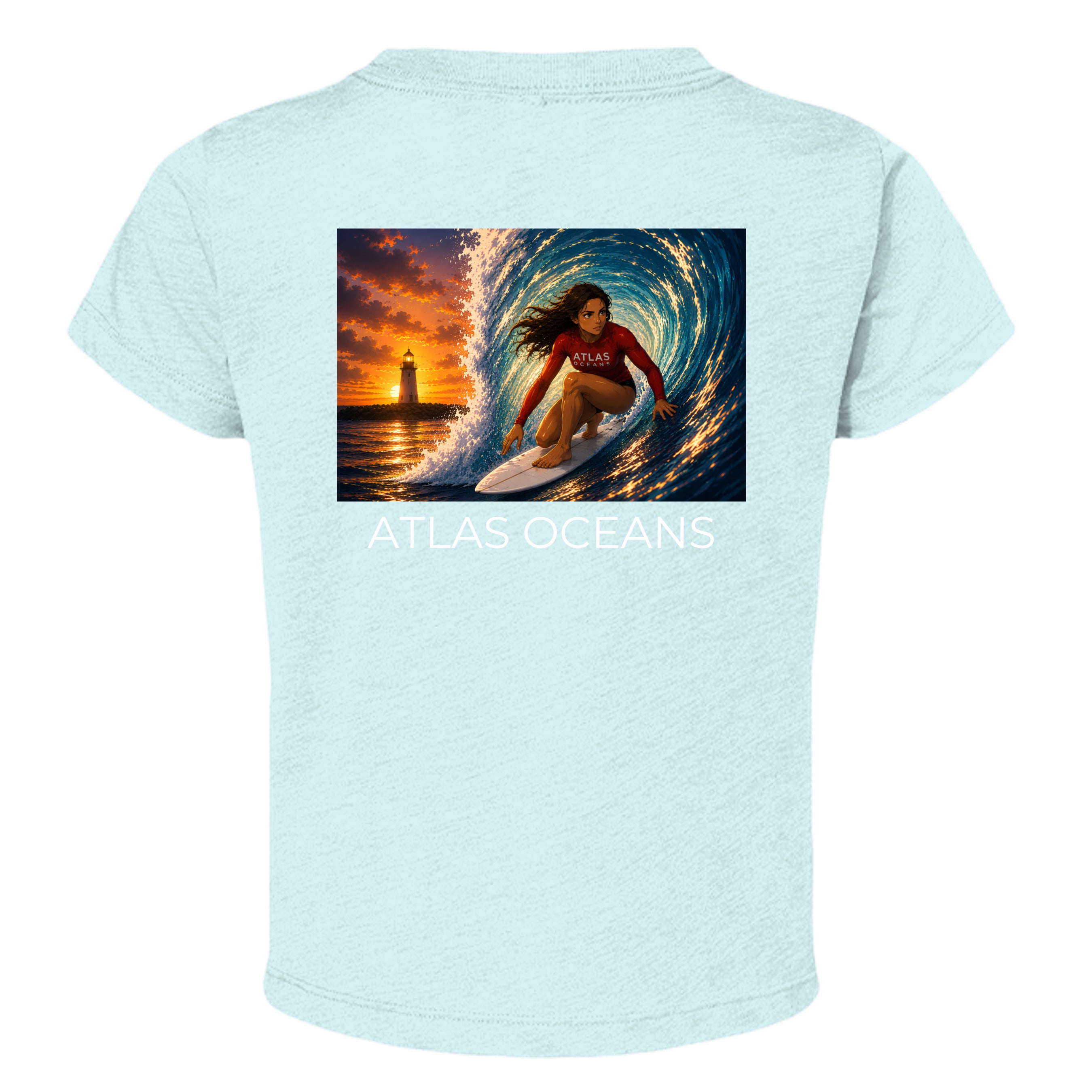 Atlas Oceans Girls Swell Toddler T-Shirt · Tide Pool · Back