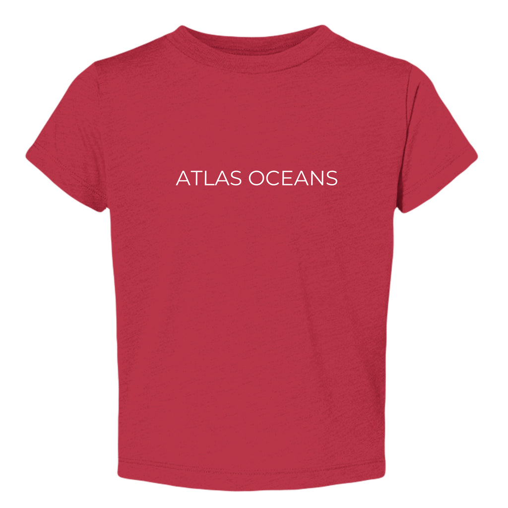Atlas Oceans Girls Swell Toddler T-Shirt · Reef Red · Front