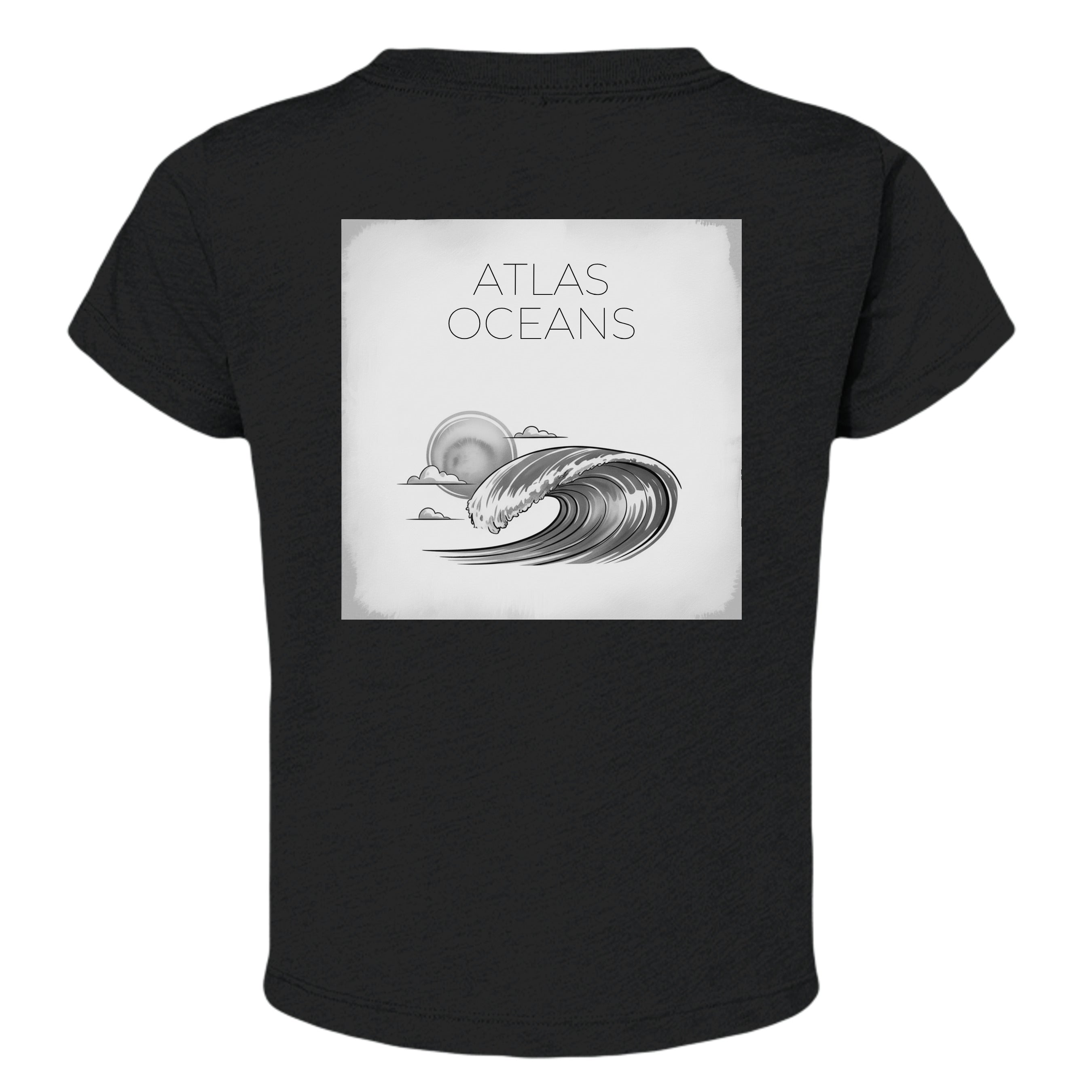 Atlas Oceans Art Class Toddler T-Shirt · Midnight Black · Back