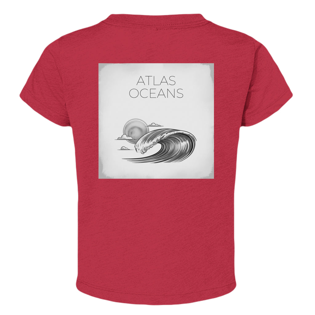 Atlas Oceans Art Class Toddler T-Shirt · Reef Red · Back