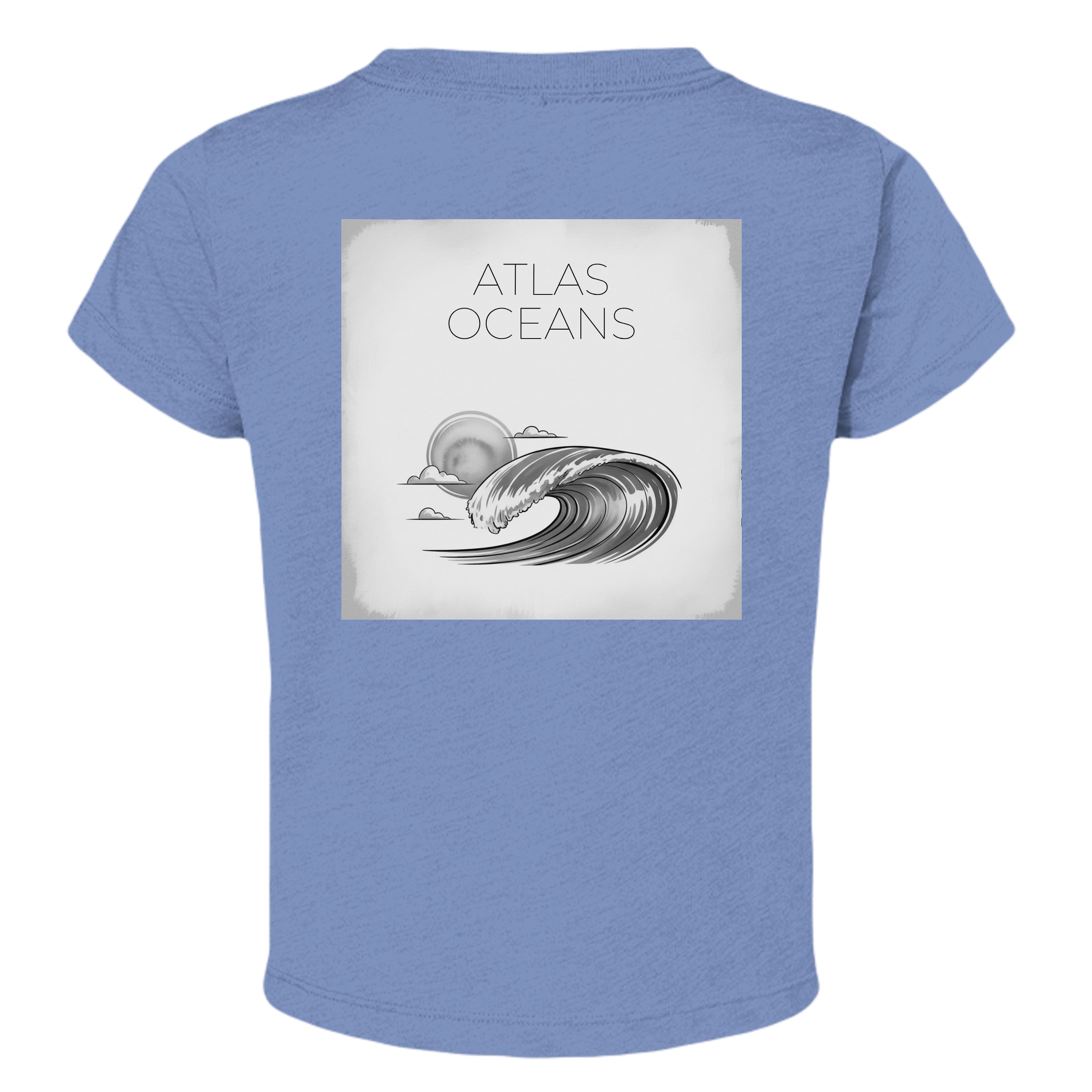 Atlas Oceans Art Class Toddler T-Shirt · Marina Blue · Back
