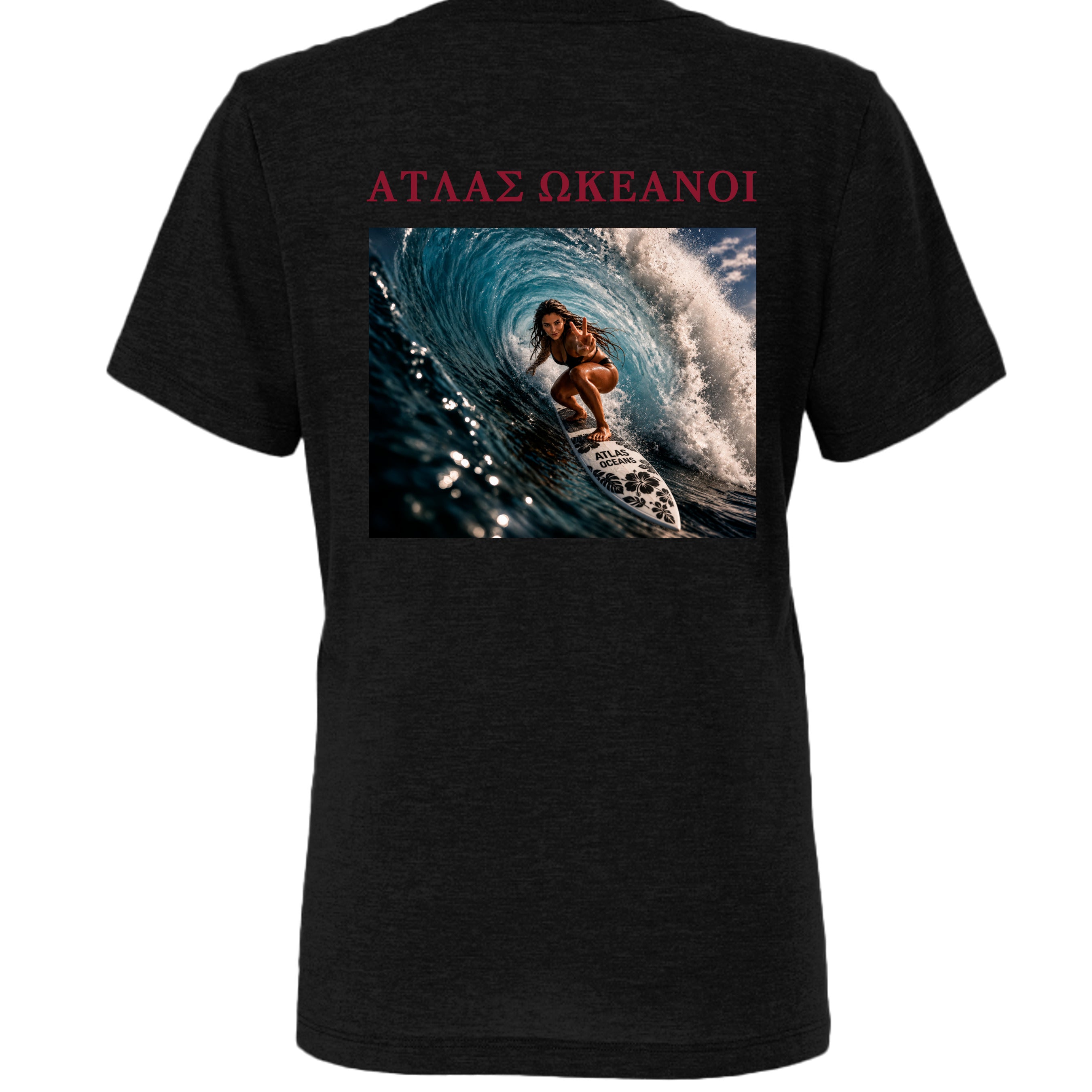 Atlas Oceans Peace Tee · Midnight Black · Back