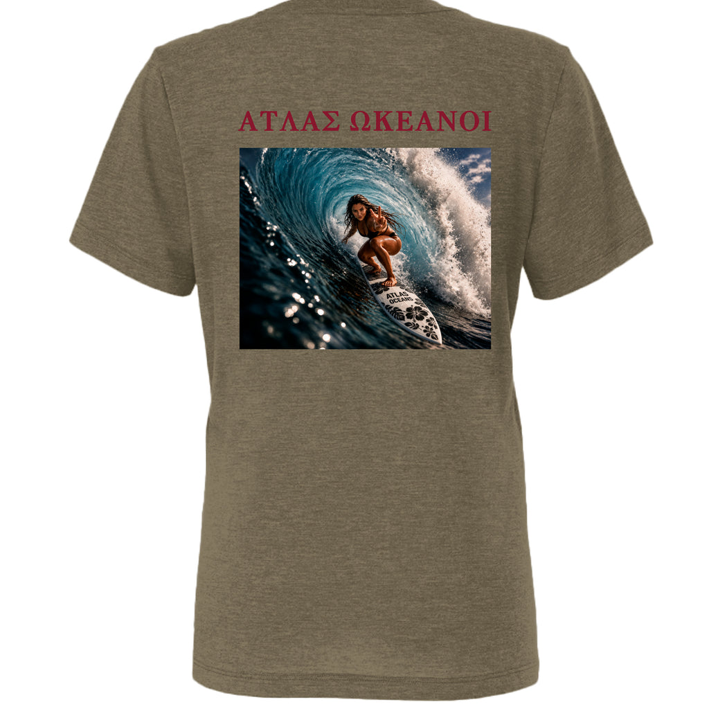 Atlas Oceans Peace Tee · Sea Grass · Back