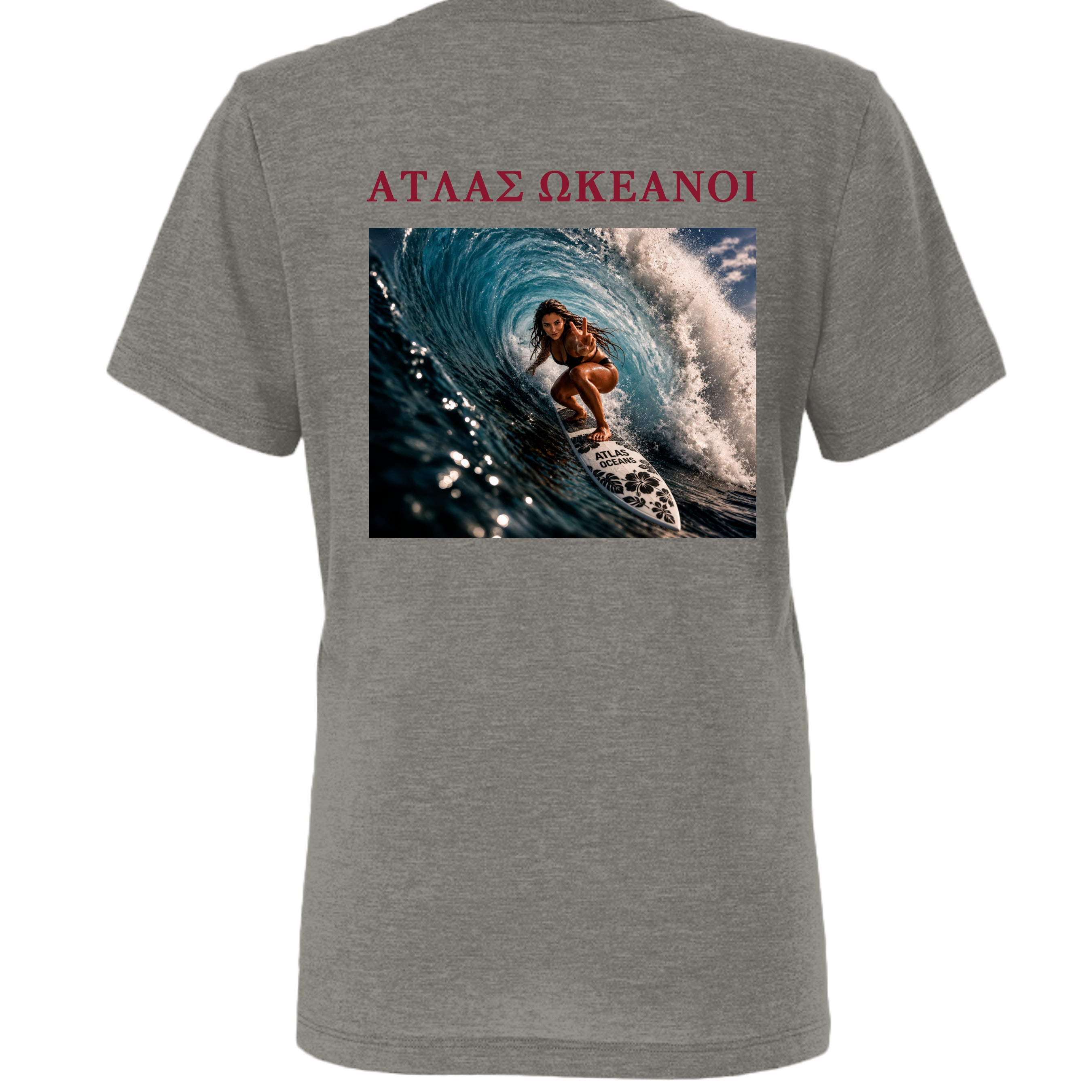 Atlas Oceans Peace Tee · Coastal Charcoal · Back
