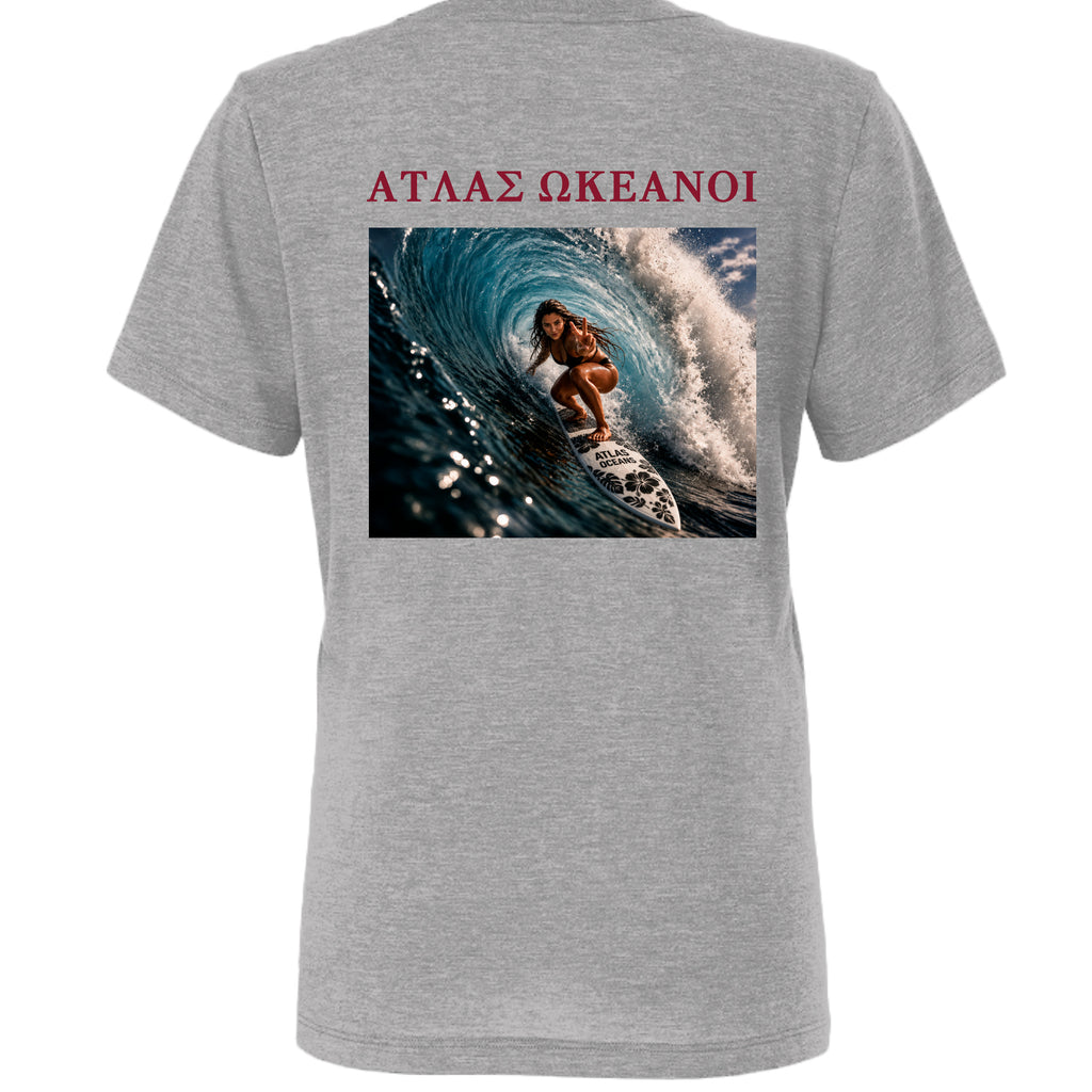 Atlas Oceans Peace Tee · Seal Grey · Back