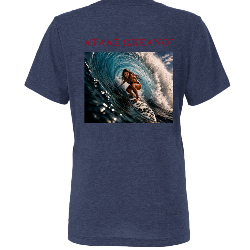 Atlas Oceans Peace Tee · Deep Navy · Back