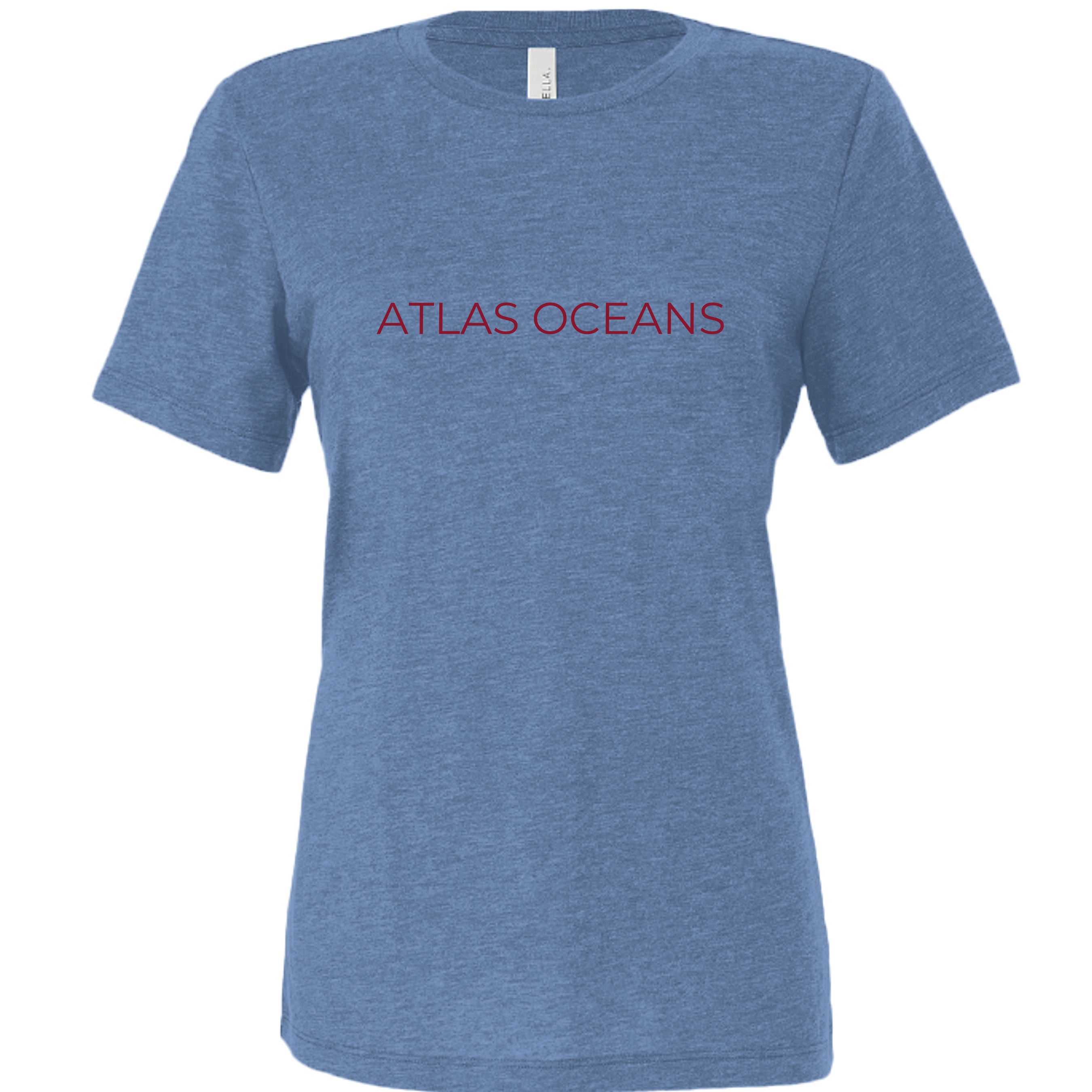 Atlas Oceans Peace Tee · Ocean Blue · Front