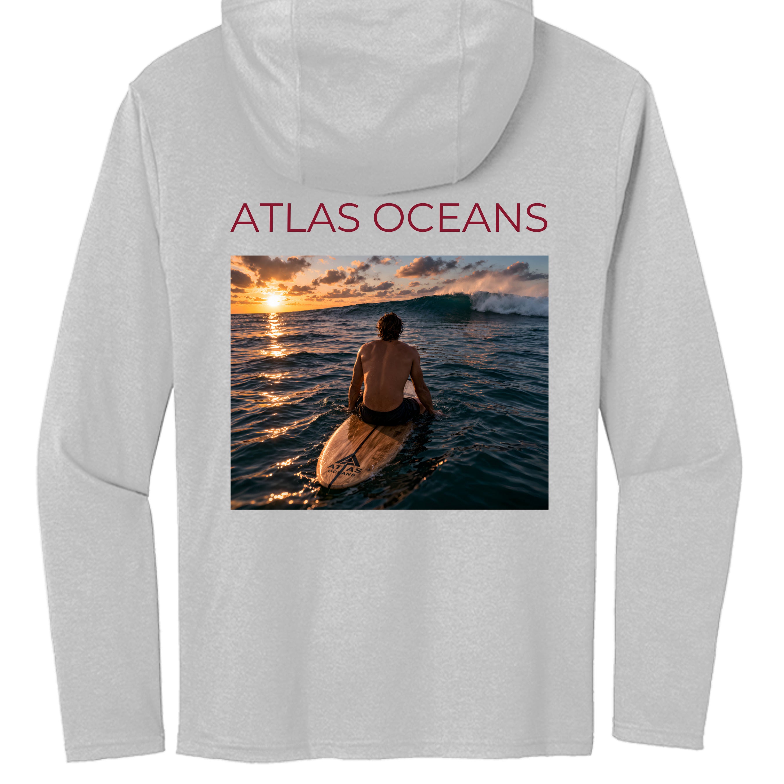 Atlas Oceans Surf Session Hoodie · Pearl White · Back