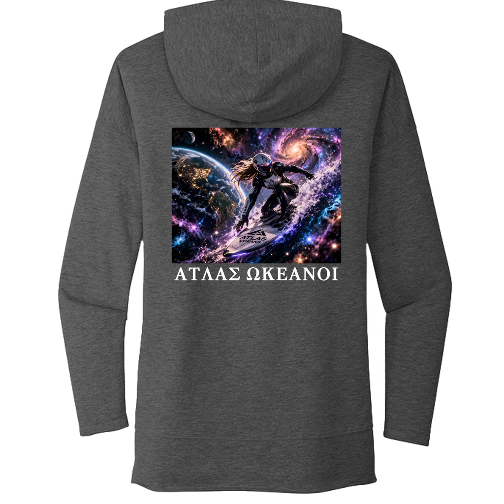 Atlas Oceans Gals Surf Break Sweater · Charcoal Wash · Back