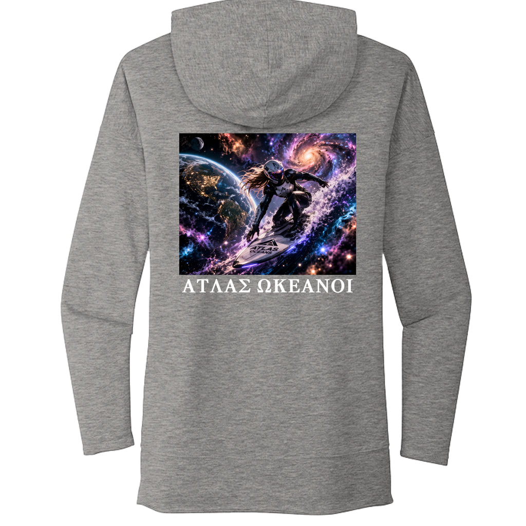 Atlas Oceans Gals Surf Break Sweater · Heather Grey · Back