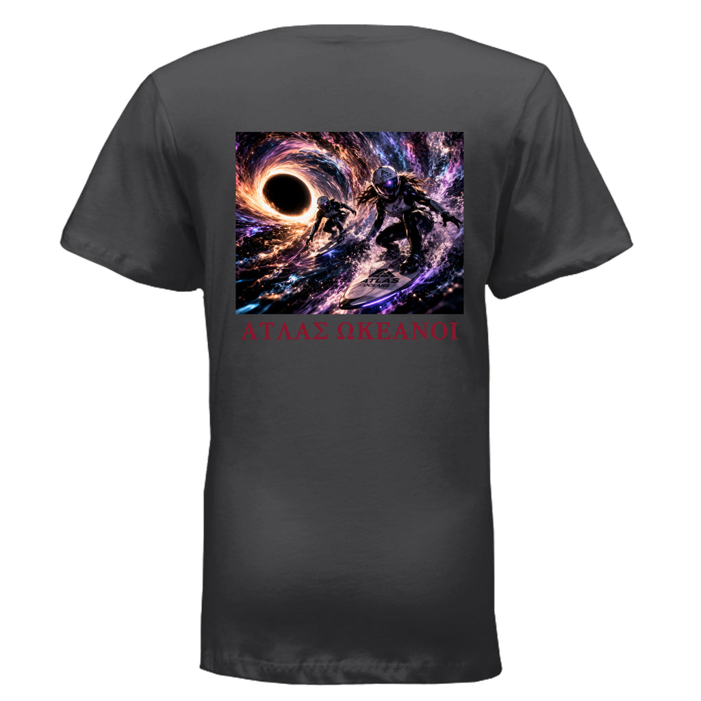 Atlas Oceans Cosmic Reentry V-Neck · Gunmetal Bay · Back
