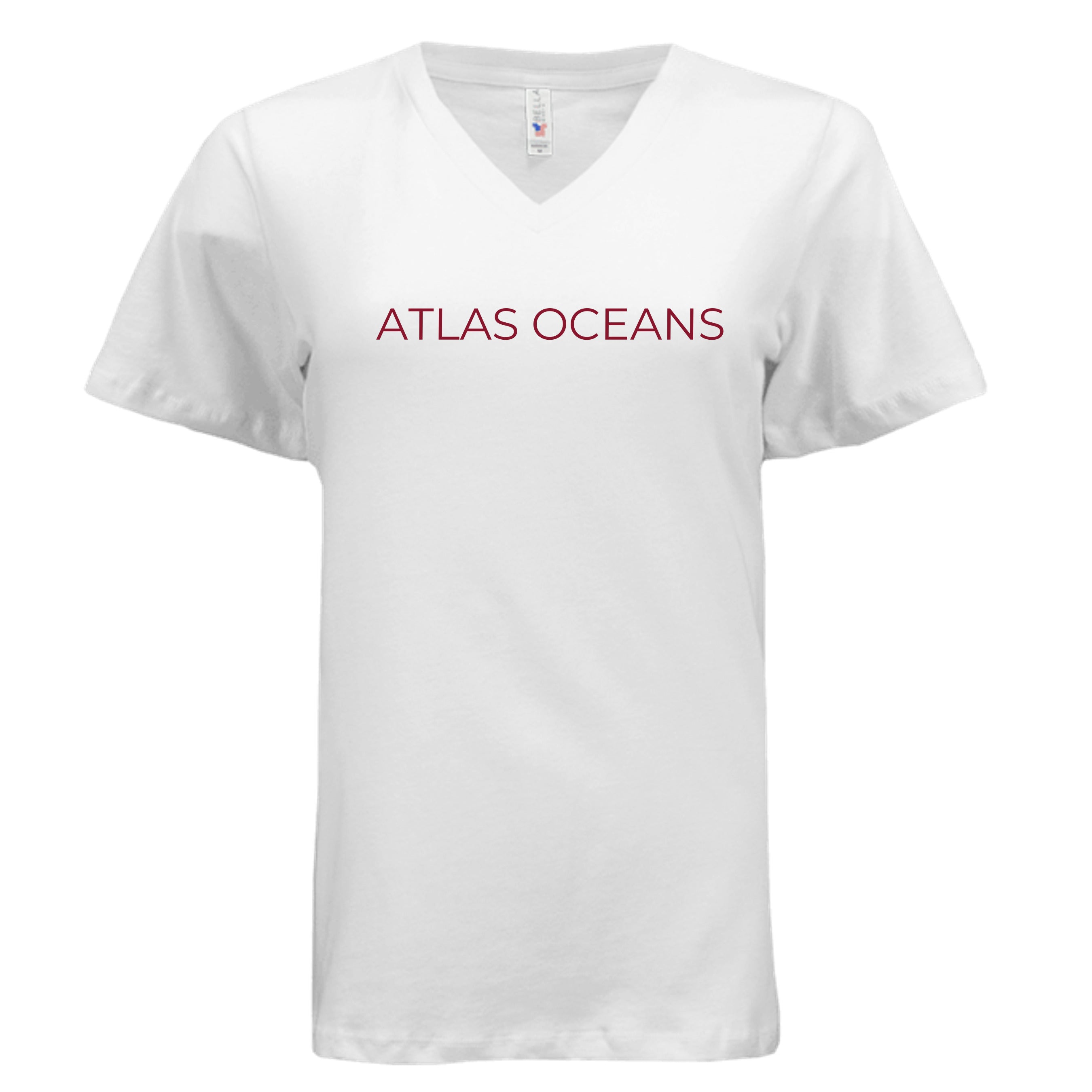 Atlas Oceans Cosmic Reentry V-Neck · Pearl White · Front