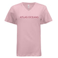 Atlas Oceans Cosmic Reentry V-Neck · Coral Blush · Front