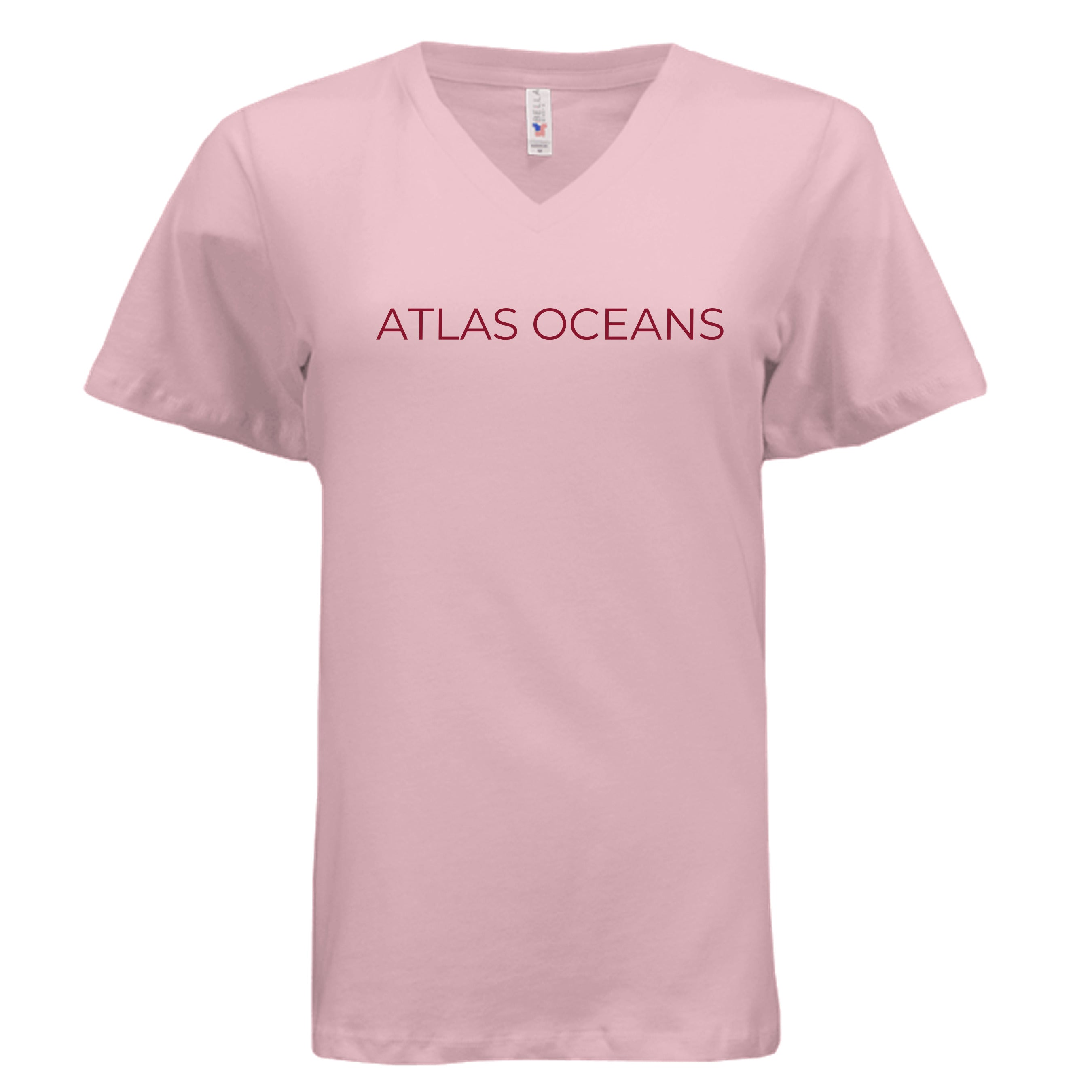 Atlas Oceans Cosmic Reentry V-Neck · Coral Blush · Front