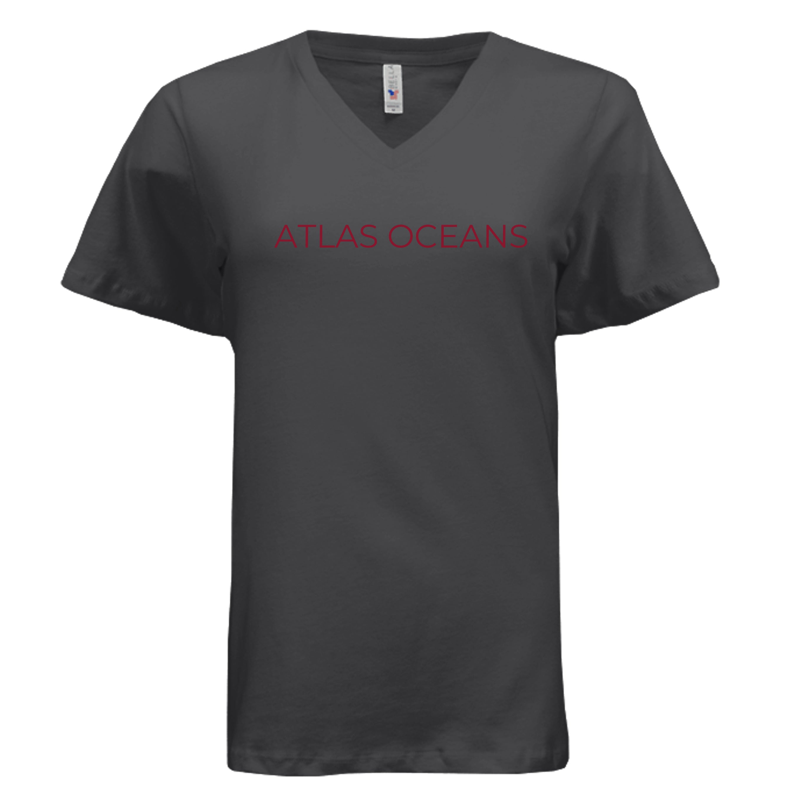 Atlas Oceans Cosmic Reentry V-Neck · Gunmetal Bay · Front