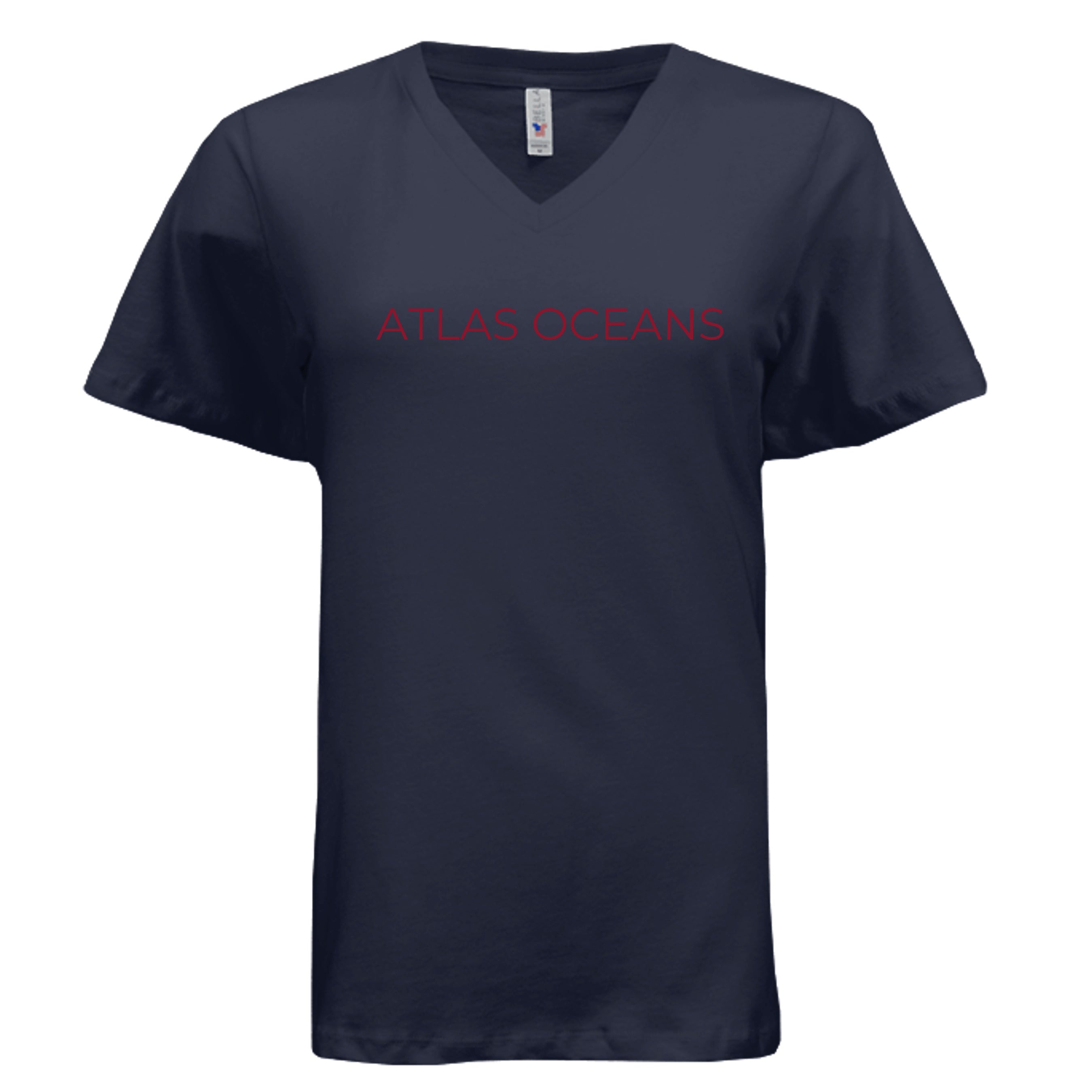 Atlas Oceans Cosmic Reentry V-Neck · Deep Navy · Front