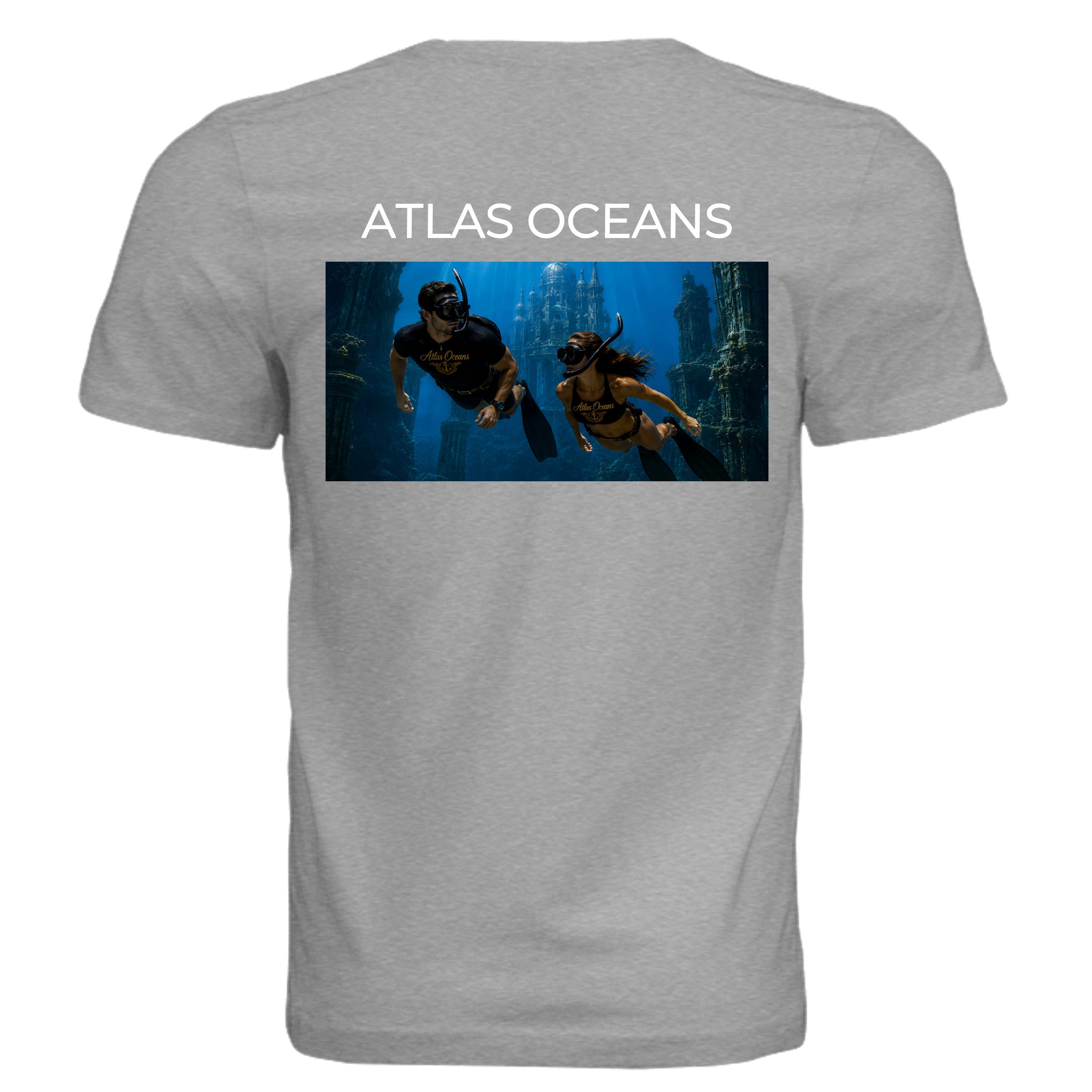 Atlas Oceans True Dive Tee · Surf Grey · Back