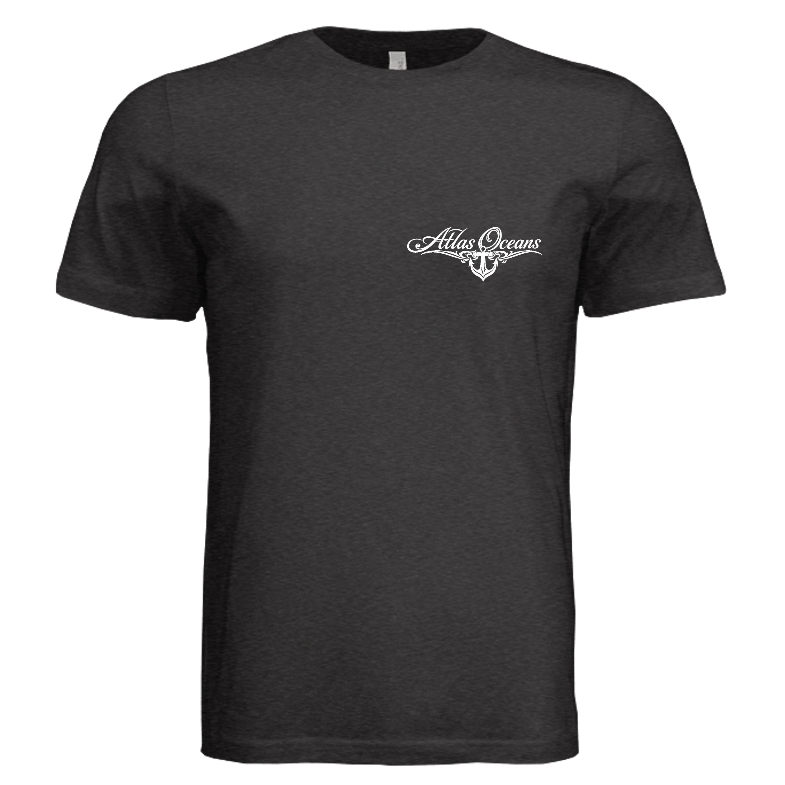 Atlas Oceans True Dive Tee · Black Heather · Front