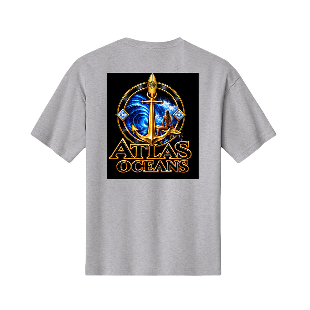 Atlas Oceans Golden Surf T-Shirt · Heather Grey · Back