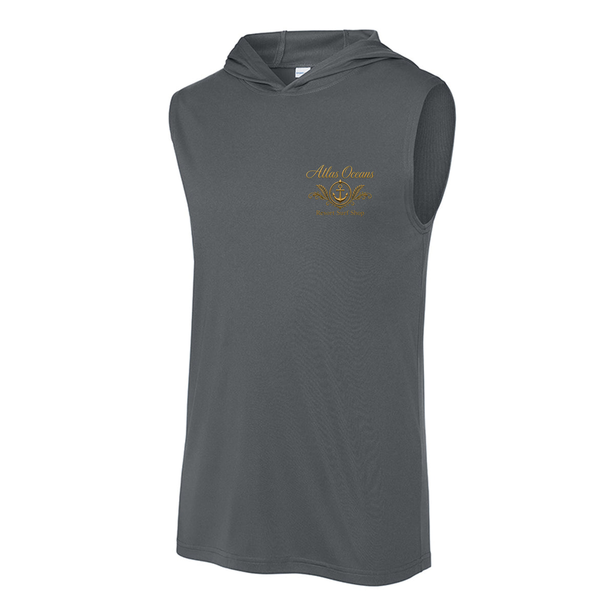 Atlas Oceans Sleeveless Swell Hoodie · Coastal Charcoal · Front