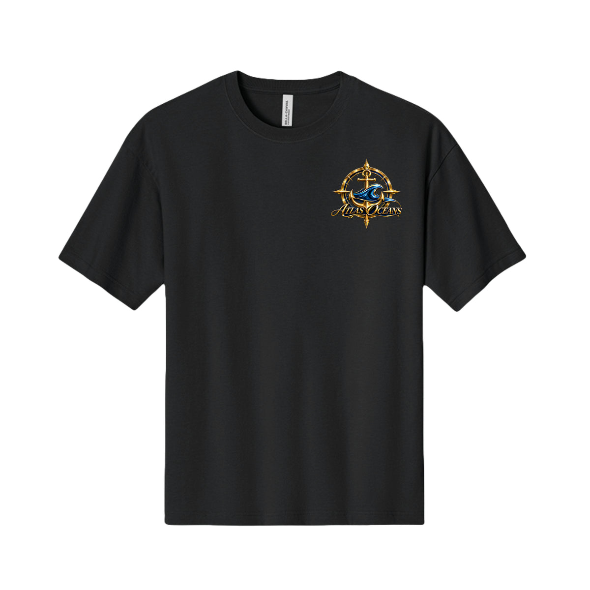 Atlas Oceans VIP Surfer T-Shirt in Vintage Black, Front View