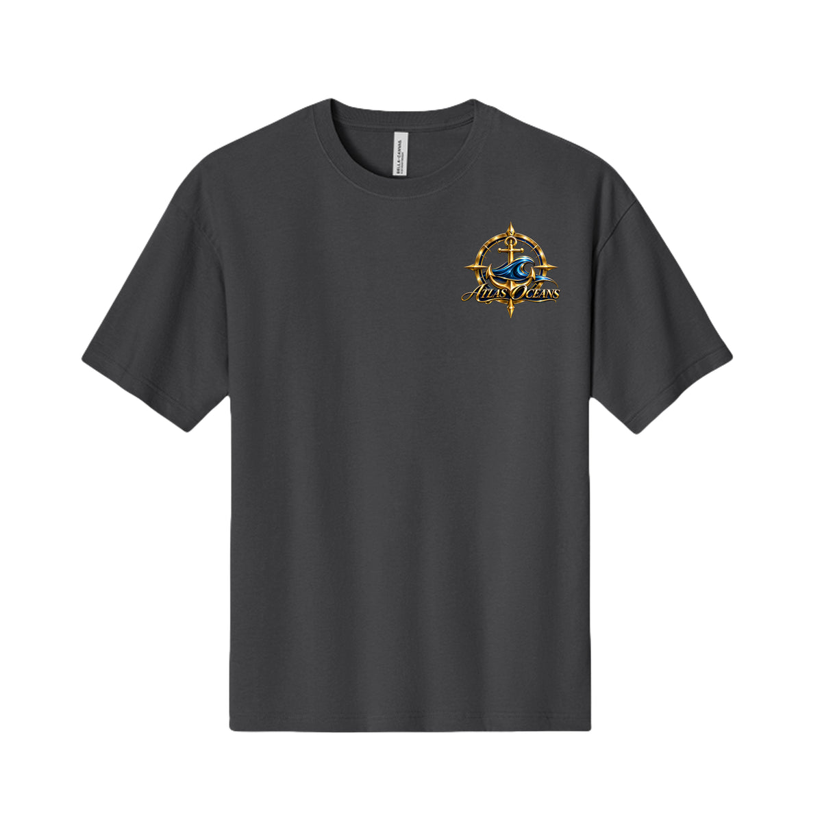 Atlas Oceans VIP Surfer T-Shirt in Dark Grey, Front View