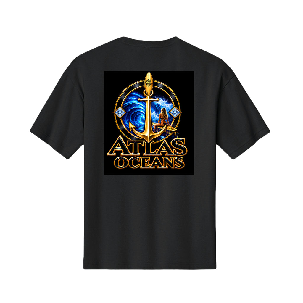 Atlas Oceans Golden Surf T-Shirt · Midnight Black · Back