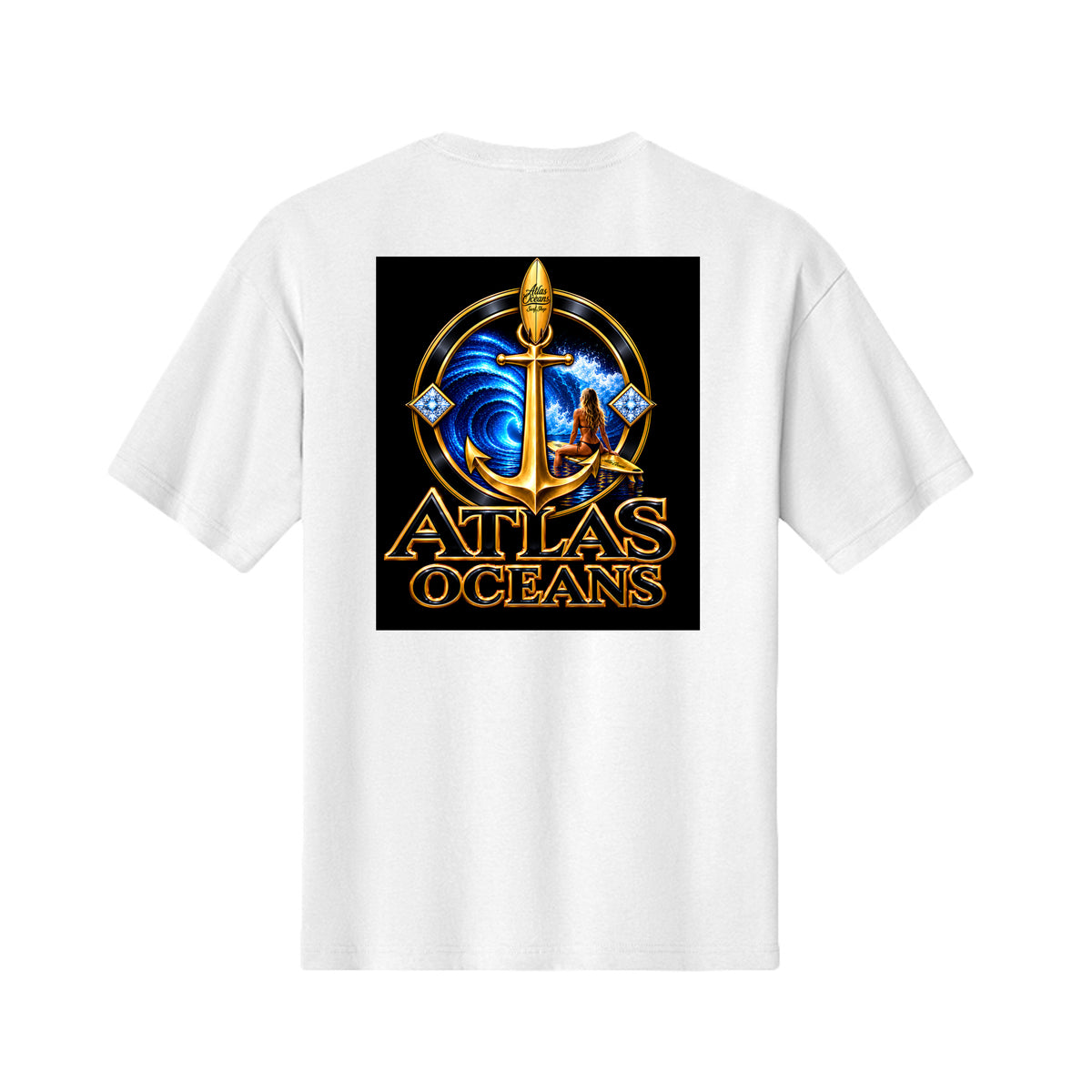 Atlas Oceans Golden Surf T-Shirt · Shoreline Sand · Back