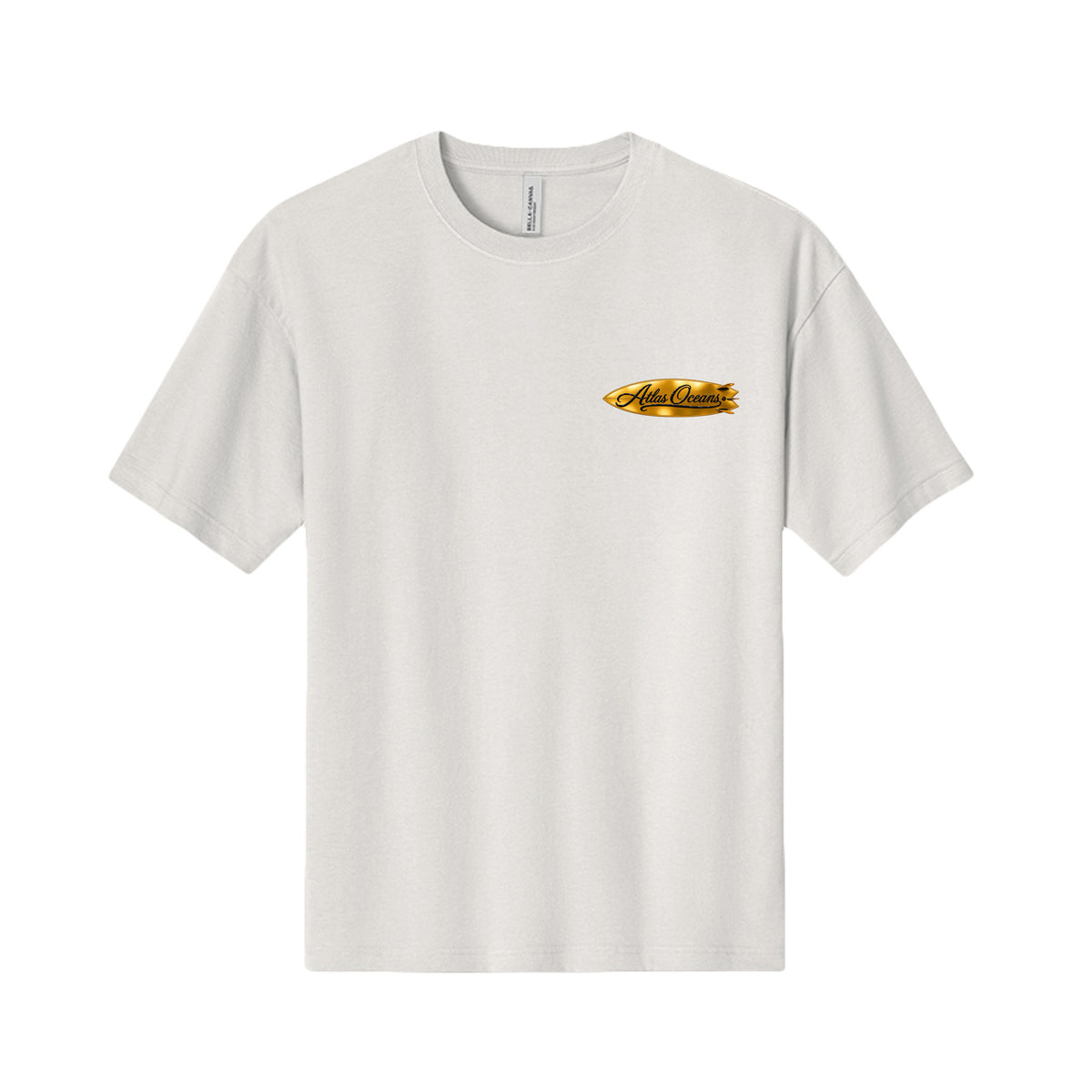 Atlas Oceans Golden Surf T-Shirt · Shoreline Sand · Front